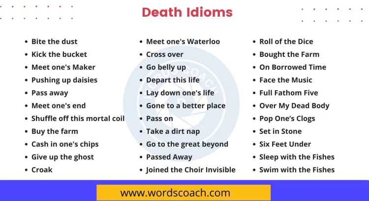 Death Idioms - wordscoach.com