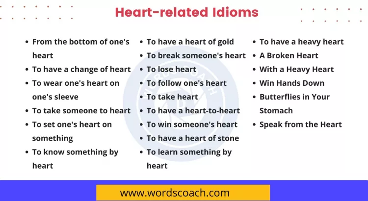 Heart-related Idioms - wordscoach.com