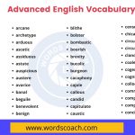 Advanced English Vocabulary - wordscoach.com