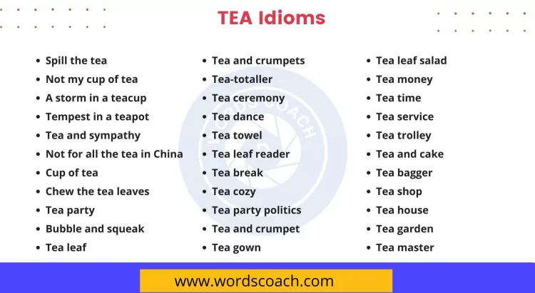 TEA Idioms - wordscoach.com