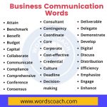 Business Communication Words - wordscoach.com