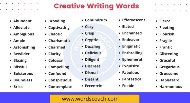 Creative Writing Words - wordscoach.com