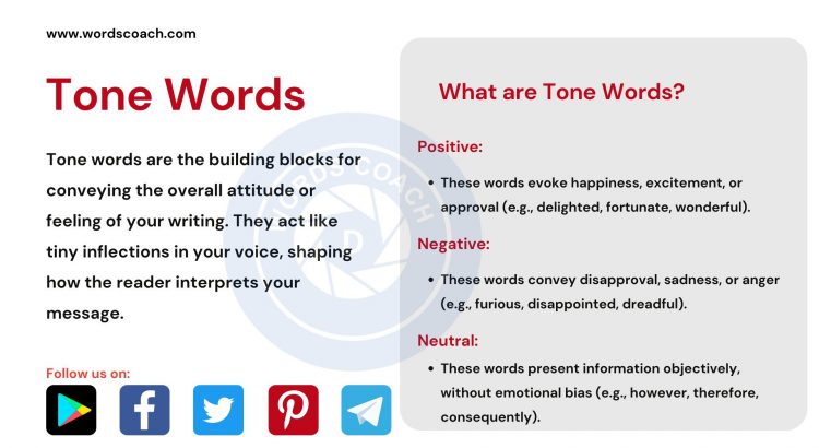 Tone Words - wordscoach.com