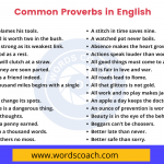 Common Proverbs in English - wordscoach.com