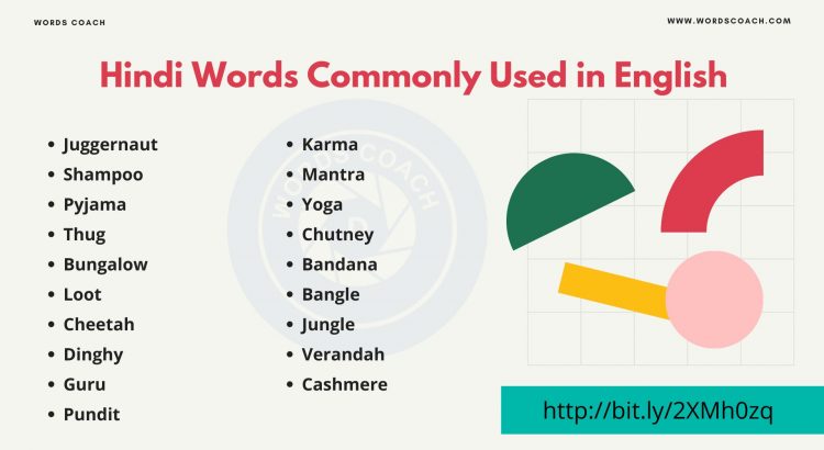 Hindi Words Commonly Used in English - wordscoach.com