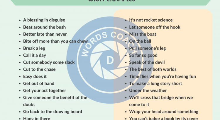 Idiom Examples - wordscoach.com
