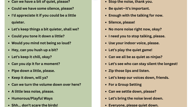 Be Quiet - Wordscoach.com