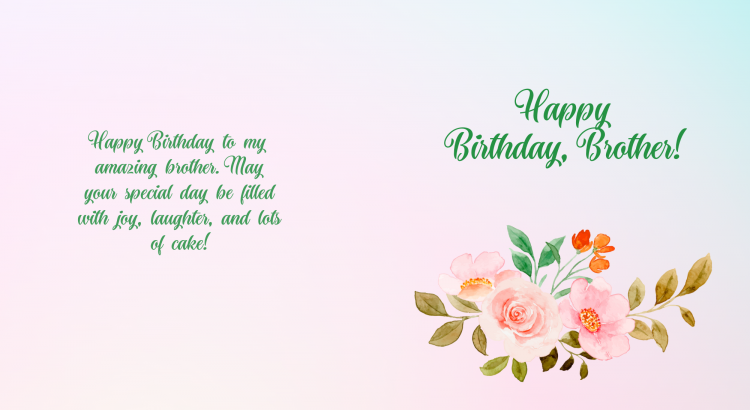 Happy Birthday Brother - wordscoach.com