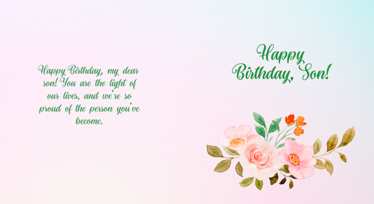Happy Birthday Son- wordscoach.com