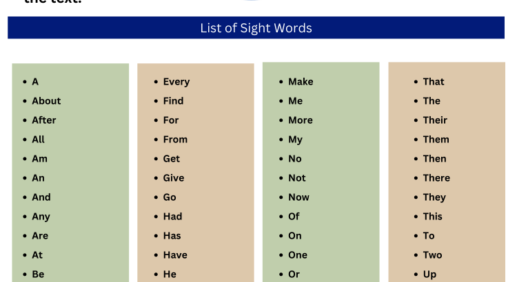 Sight Words - Wordscoach.com