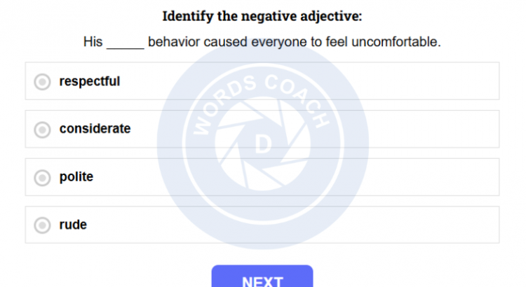 Adjectives – Positive or Negative - wordscoach