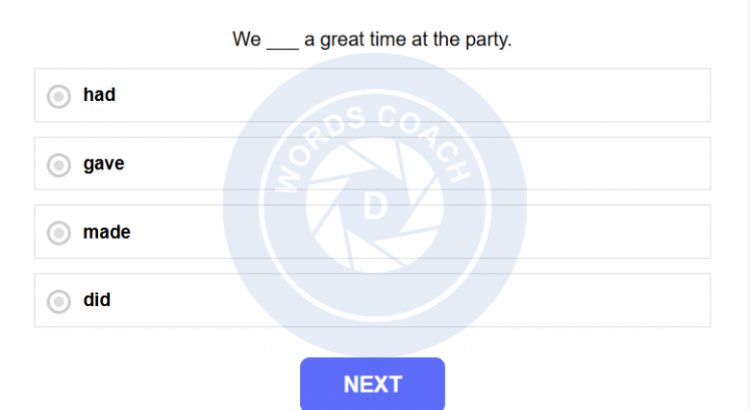 Collocations exercise - wordscoach