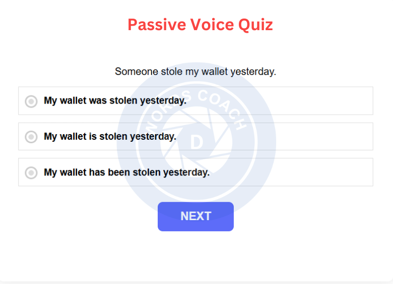 Passive Voice Quiz