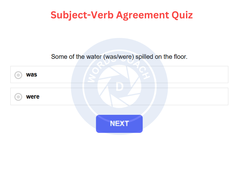 Subject-Verb Agreement Quiz