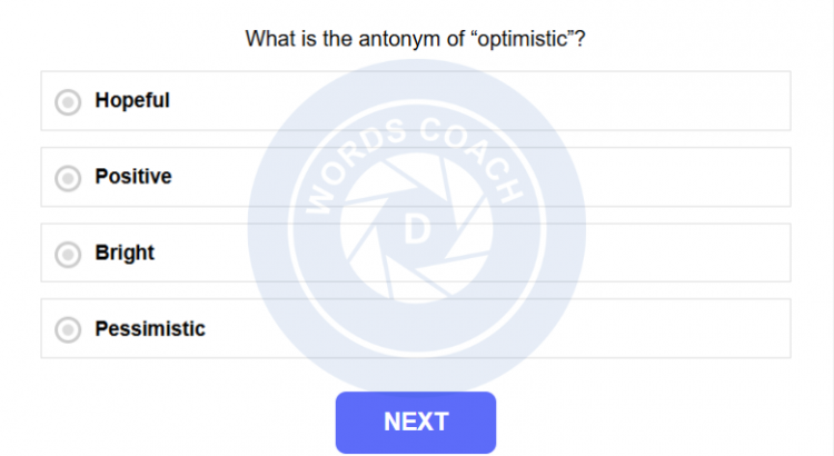 Synonyms and Antonyms Exercise - wordscoach