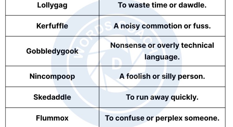 Silly-Sounding But Real English Words - wordscoach.com