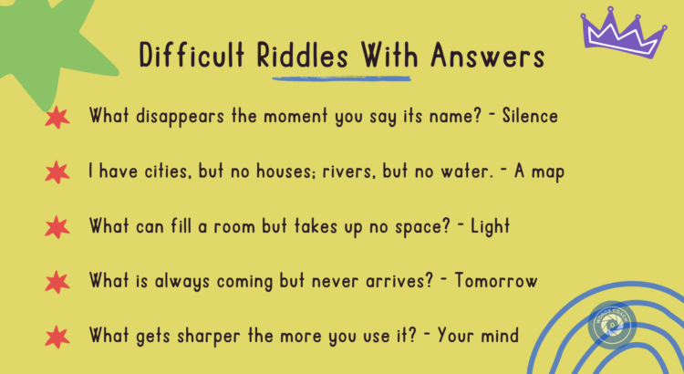 Difficult Riddles With Answers - wordscoach.com