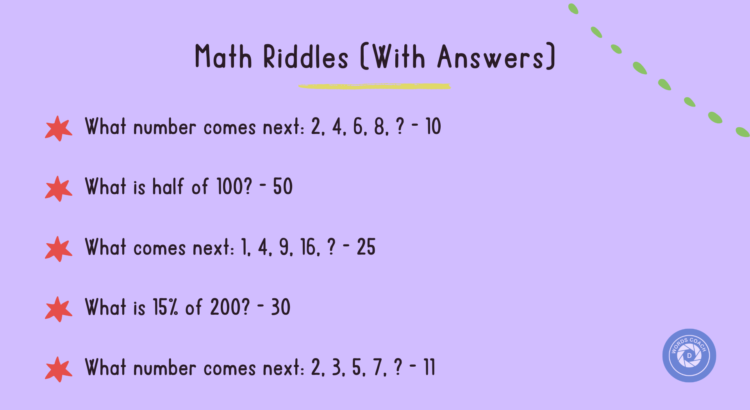 Math Riddles With Answers - wordscoach.com