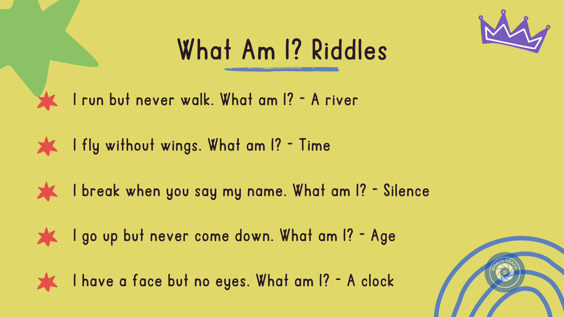 What Am I? Riddles With Answers - Word Coach