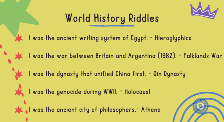 World History Riddles - wordscoach.com